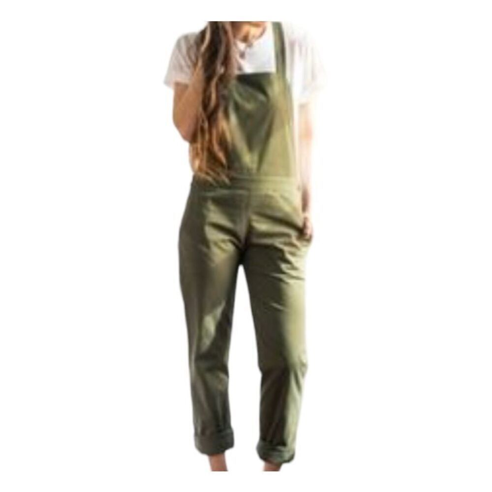 DAYA BY ZENDAYA Army Green Overall Jumpsuit  Cotton Size Medium NWT